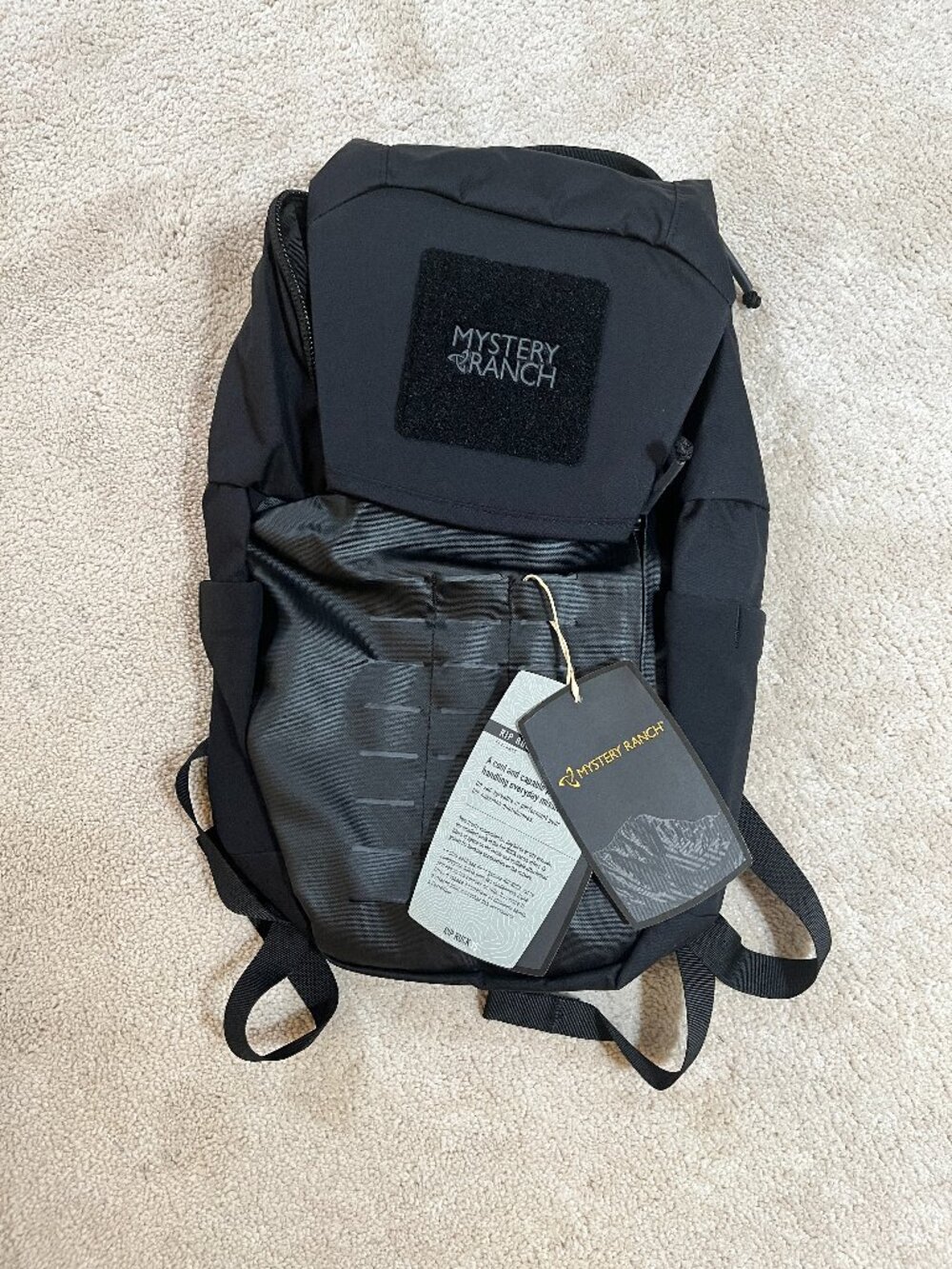 New NWT Mystery Ranch Rip Ruck 15 L Backpack Black EDC Tactical Daypack